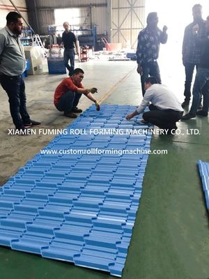 7.0KW Metal Roof Tile Roll Forming Machine Tốc độ cao đến 6m Long Sheet